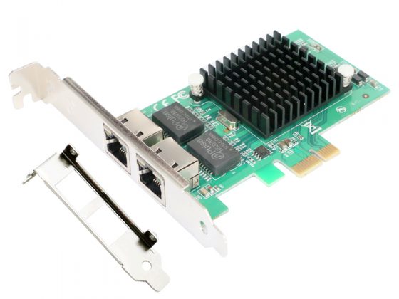 双口千兆网卡INTEL英特尔服务器网线有线网口PCI-E千兆网卡