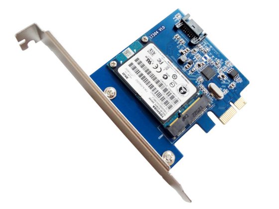 PCI-E转MSATA+SATA3.0扩展卡 台式PCIe转MSATA SSD固态硬盘转接卡