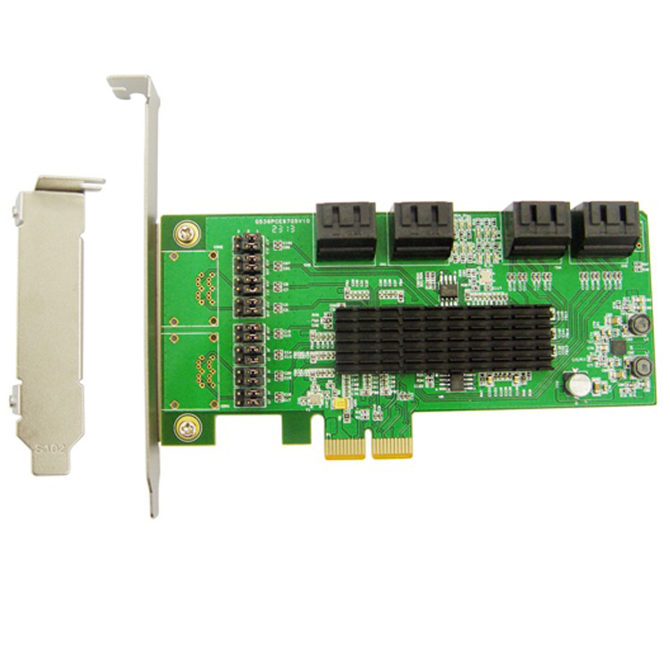 PCI-E转8口SATA3.0扩展卡 SATA III 6G PCI Express卡Marvell芯片